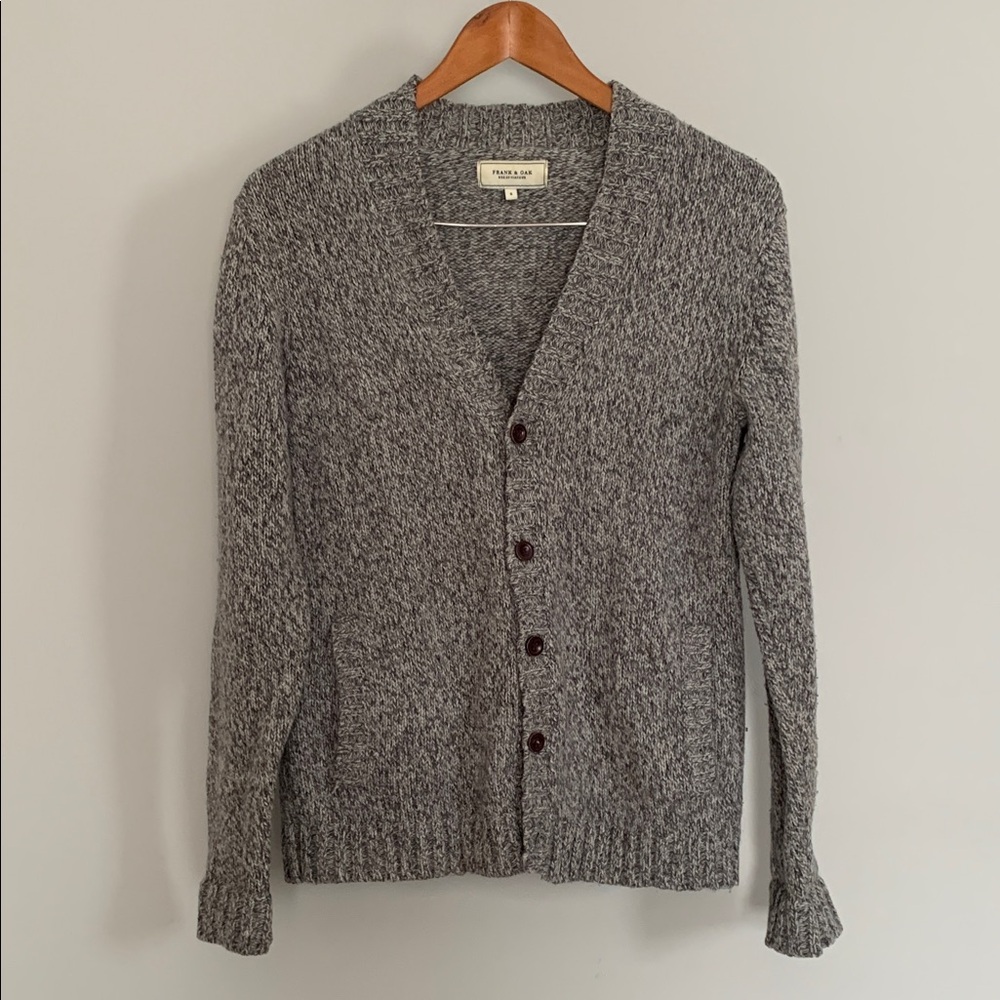 Frank and Oak Charcoal Cardigan Sweater